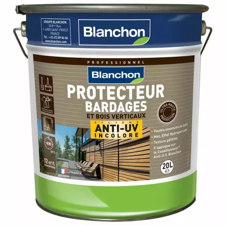 Protecteur Bardages et bois verticaux Anti-UV incolore - 1L - 5L - 20L