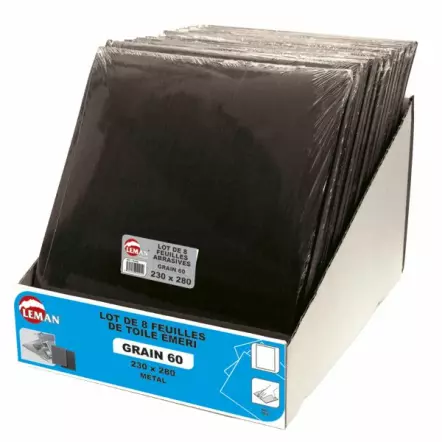 Lot de 8 feuilles de papier semi-vrac - Papier de verre 