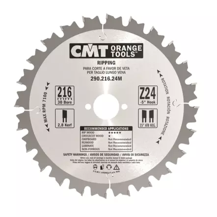 CMT - Lames circulaires pour coupes en longueur, pour scies portatives