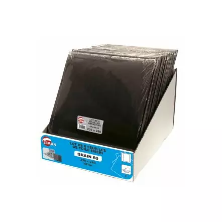 Lot de 8 feuilles de papier abrasif - Toile émeri