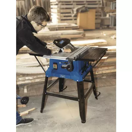 SCHEPPACH - HS110 - Scie Circulaire sur Table - Hauteur de coupe 83 mm - 2ème lame + 3 rallonges de tables OFFERTS