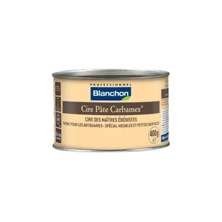 BLANCHON - Cire Pâte Carbamex - Patine spéciale meubles et petites surfaces - 4 teintes - 400g / 1 Kg