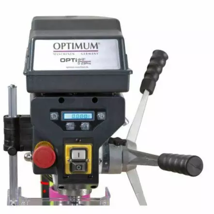 OPTIMUM - Pack D33 Pro - Perceuse à Métaux d'atelier avec étau et coffret de 25 forets - 230V ou 400V - 1100 W
