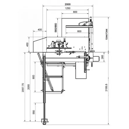 HOLZPROFI - TSP2000E - Toupie scie circulaire avec chariot - Longueur de coupe 2000 mm - 230 ou 400 V - Fabriquée en Europe