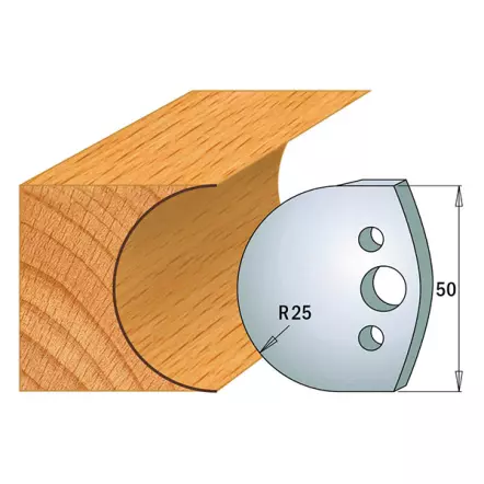 Jeu de 2 fers de toupie N° 543 - Hauteur 50 mm