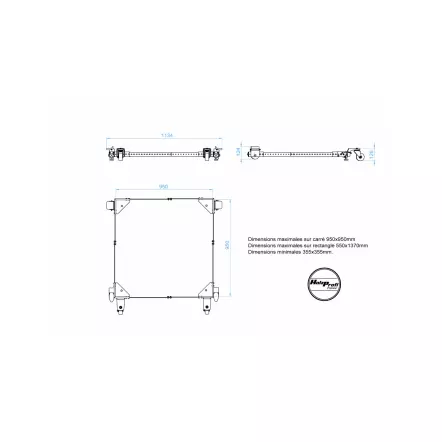 UNI-320 - Kit universel de déplacement pour machine inférieur à 320 kg