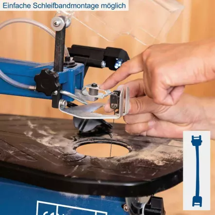 DECO-MAX - Scie à chantourner avec pédale de variation de vitesse - Flexible de meulage et coffret 64 outils