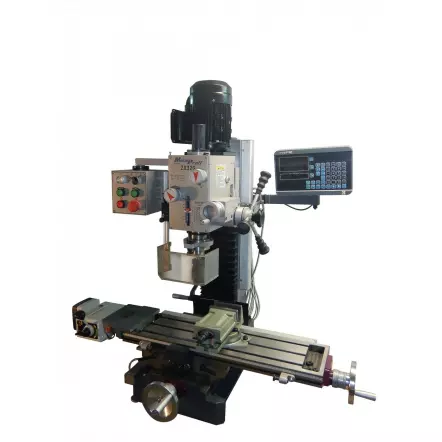 METALPROFI - ZX32G-DRO Perceuse-fraiseuse avec visu 3 axes et avance automatique 230V/50Hz 0.9Kw 1,22CV