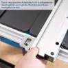 HS254 - Scie circulaire sur table 2200 W - Hauteur de coupe de 85 mm, démarrage progressif et extension de table incluse - 2