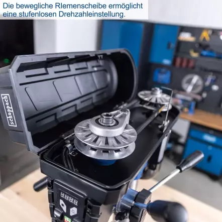 TBM300 Vario - Perceuse d'établi 230V 750W - Mandrin 1,0–16 mm - Profondeur de perçage 80 mm - Vitesse variable 450–2580 tr/min - Écran LCD - LED et laser