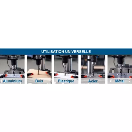 TBM300 Vario - Perceuse d'établi 230V 750W - Mandrin 1,0–16 mm - Profondeur de perçage 80 mm - Vitesse variable 450–2580 tr/min - Écran LCD - LED et laser