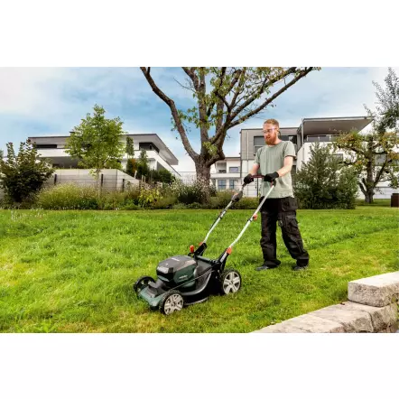 METABO - RM 36-18 LTX BL 46 - Tondeuse à batterie largeur de coupe 46 cm - 7 hauteurs de coupe - 18 V