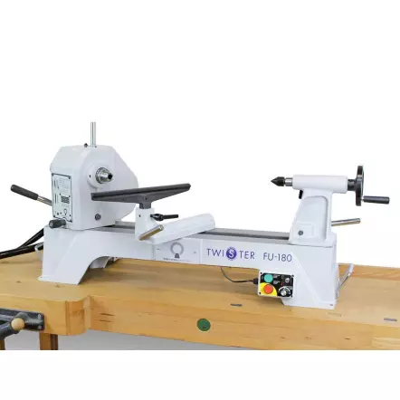 DRECHSELMEISTER - TWISTER FU-180 TV - Tour à Bois d'établi 560 mm avec tête pivotante et variateur de fréquence
