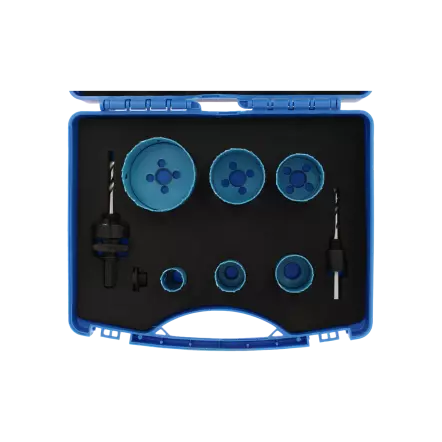 Coffret de 6 trépans bi-métal et accessoires