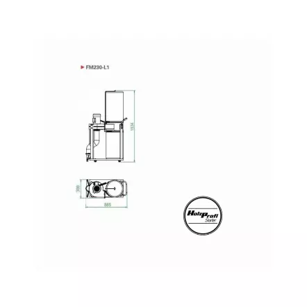 FM230L1 - Aspirateur mobile à copeaux 90 litres monophasé 750W