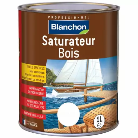 Saturateur Bois Extérieur Blanchon : Haute Protection Terrasses et Menuiseries - 1L, 5L et 20L