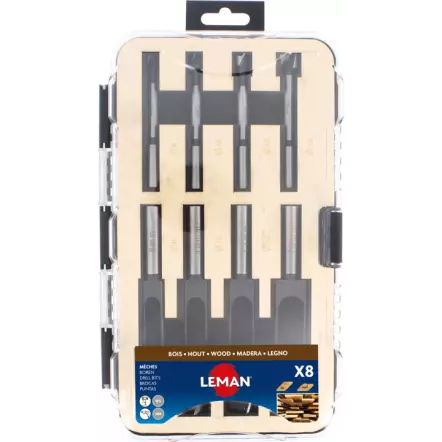 Coffret de 4 mèches à bouchonner à façonner + 4 mèches à façonner à fond plat