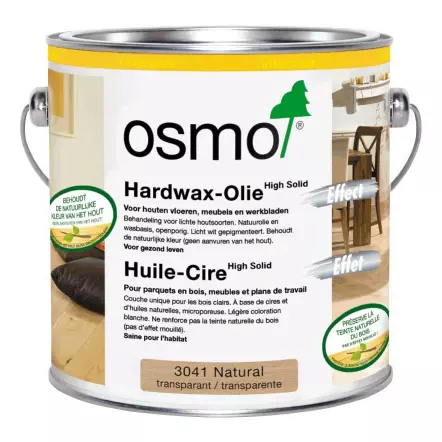 Huile-Cire Effet - Teintes Naturelle mate, Bois brut, Argent ou Or transparents - 750 ml, 2,5 L ou 10 L