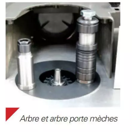 JEAN L'EBENISTE - MX5108 Toupie équipée d'un arbre interchangeable fixe Ø 30 mm 230V/50Hz 1,5Kw/2,0CV