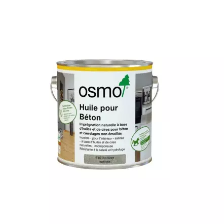 OSMO - Huile pour Béton Incolore satinée - 0,75 ml ou 2,50 L