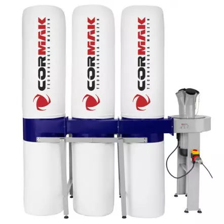 FM350 - Aspirateur pour Copeaux 3 x 200 Litres - Débit 4860 m3/heure - 3800 W - 400V