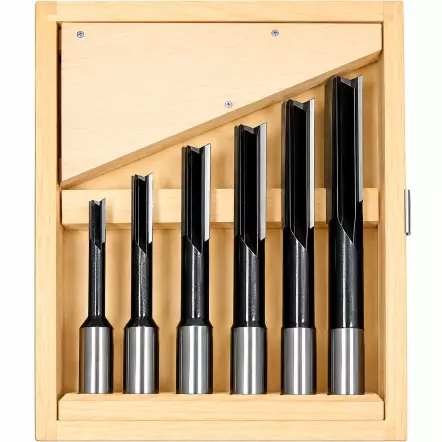Coffret de 6 mèches à mortaiser rotation droite Holzprofi - Queue de 16 mm