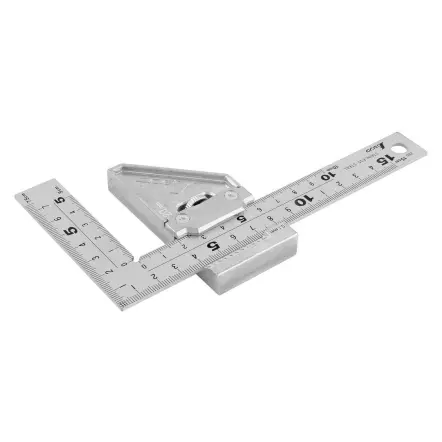SHINWA - Equerre de menuisier Japonaise avec butée réglable - Longueur 150 ou 300 mm