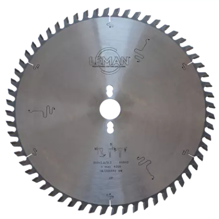 LEMAN-GOLD5-Lame-de-scie-circulaire-HM-o250-o303mm-micrograin-pour-mise-a-format-de-panneaux-melamines-et-stratifies-GO