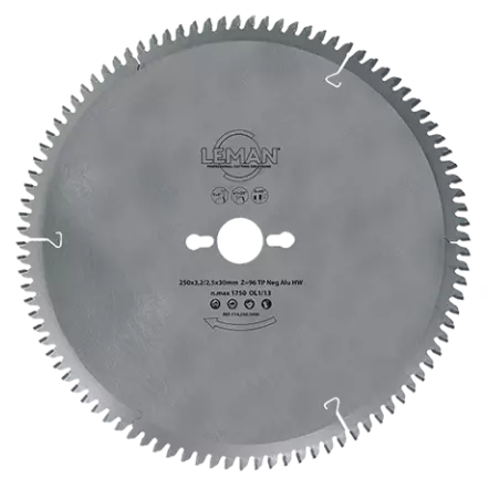 LEMAN - Lame Circulaire pour Métaux non Ferreux et PVC - Diamètres 250 à 600 mm