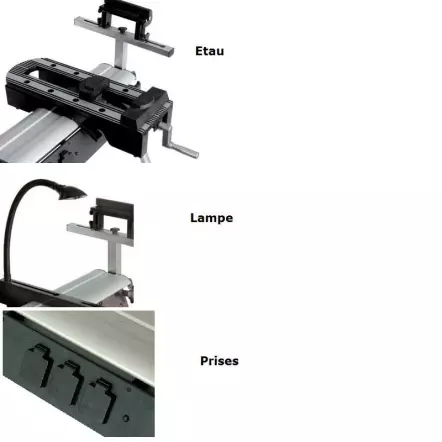 EST290 - Stand/ Établi Portatif avec prises, étau et lampe