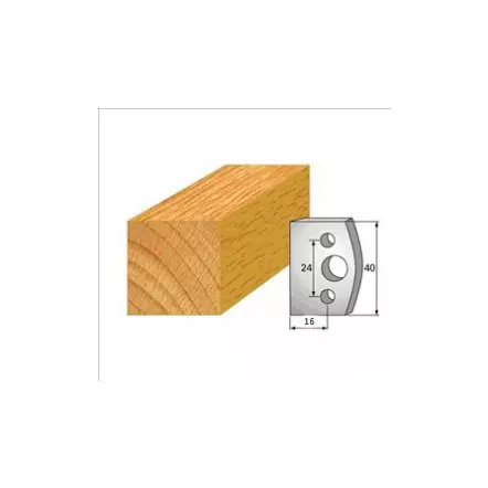 LEMAN - Feuillure N° 000 - Jeu de 2 fers de toupie Hauteur 40 mm