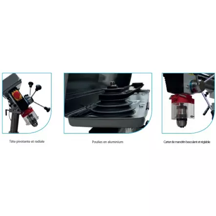 PRC016 - Perceuse radiale à colonne 16mm - 230V - 50Hz / 550W - 0.7CV