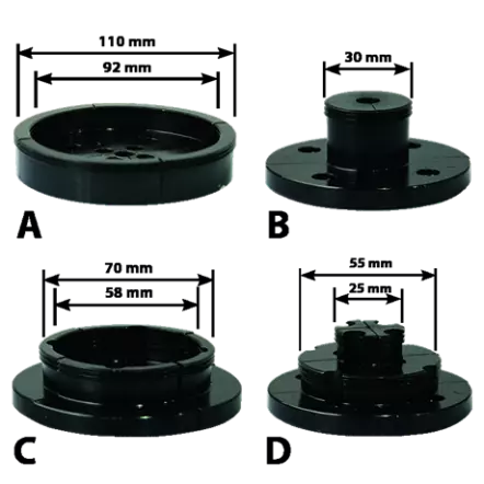 LEMAN - Coffret de 4 machoires pour mandrin