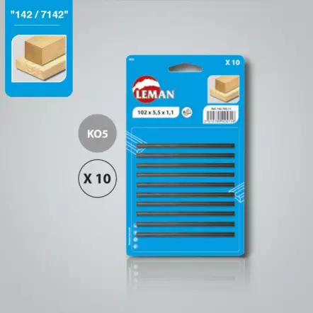 Leman - Lot de 10 fers de rabot réversibles