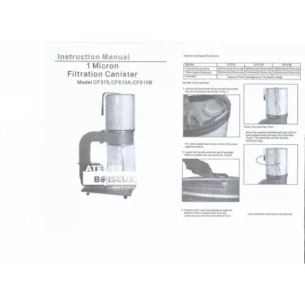 LEMAN - Cartouche de filtration 1 micron pour ASP152(T), ASP302(T) et ASP165(T)
