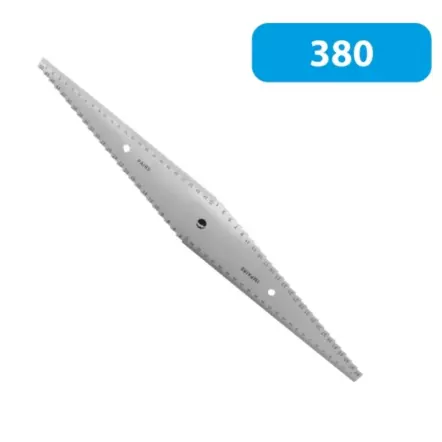 Réglet de toupilleur 500 x 65 x 2 mm gradué recto-verso