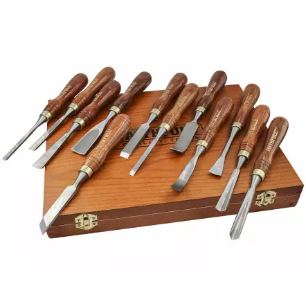 FAITHFULL - Coffret bois de 12 outils de sculpteur