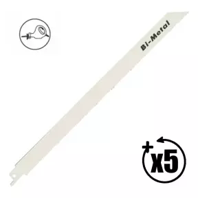 Lot De 5 Lames De Scie Sabre Longues 240 Mm - Silverline - Pour Coupe Bois Grossier
