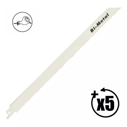 LEMAN - Carte de 5 lames de scie sabre (longueur : 280 mm)