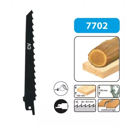 LEMAN - Carte de 5 lames de scie sabre (longueur : 130 mm)