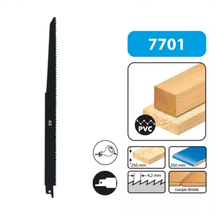 LEMAN - Carte de 5 lames de scie sabre (longueur : 280 mm)