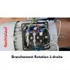 Moteur à deux bouts d'arbre pour machines Kity d'origine - 220V / 50Hz -1500W - 9