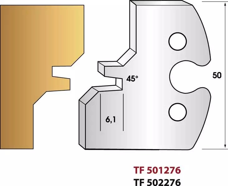 Leman - Jeu De 2 Fers Profilés Acier N°212 Mouchette 8 Mm Hauteur 50 Mm - 855.212