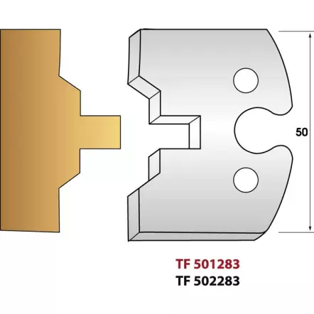 LEMAN - Jeu de 2 fers de toupie 283 Bouvetage volet rainure 8 mm
