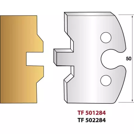 LEMAN - Jeu de 2 fers de toupie n°284 Bouvetage Volet Rainure 8mm