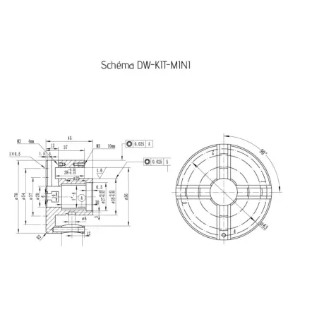 HOLZPROFI - DW-KIT-MINI Coffret mandrin 4 mors ø 70 mm + bague 1