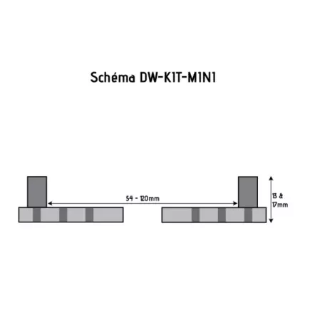 HOLZPROFI - DW-KIT-MINI Coffret mandrin 4 mors ø 70 mm + bague 1