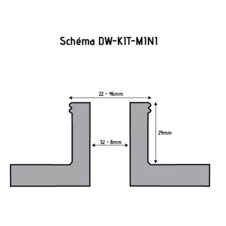 HOLZPROFI - DW-KIT-MINI Coffret mandrin 4 mors ø 70 mm + bague 1