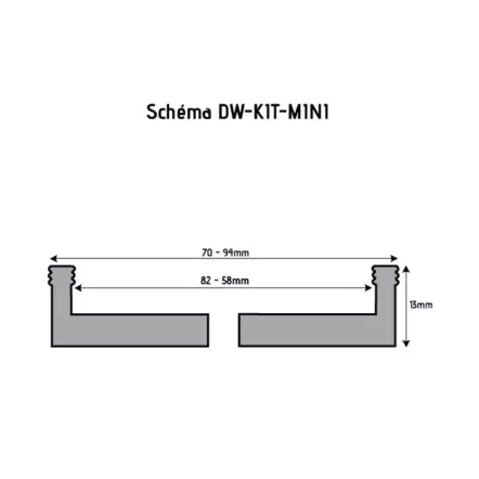 HOLZPROFI - DW-KIT-MINI Coffret mandrin 4 mors ø 70 mm + bague 1