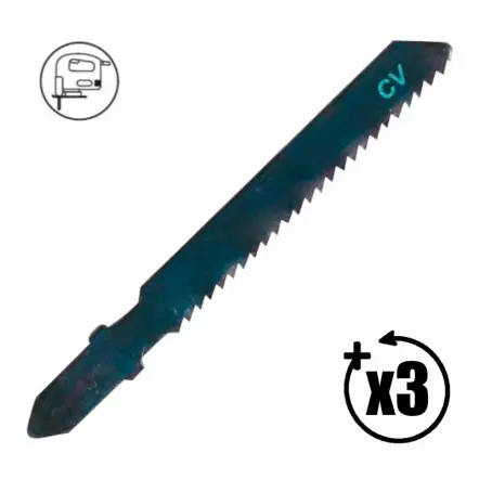 Leman - Carte de 3 lames de scie sauteuse (longueur : 50 mm / pas : 2 mm)